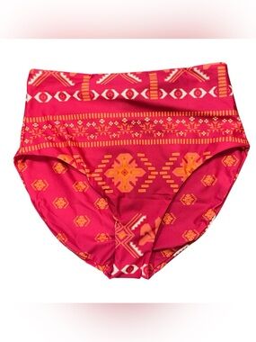 Hermoza Vanessa High Waist Bikini Bottoms Size 10 Tribal Gone West NWT $68